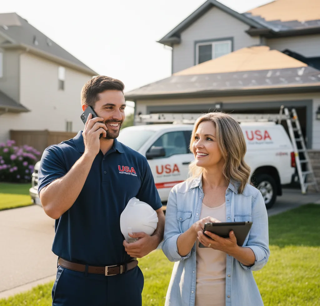 USA Roof Repair Experts customer support in Brillion